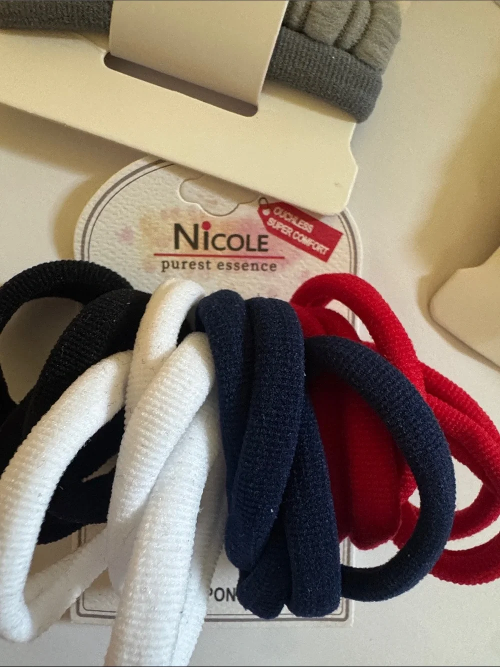 Nicole soft&getle Elastic Hair Tie Set Assorted Colors 6sets 52 ties